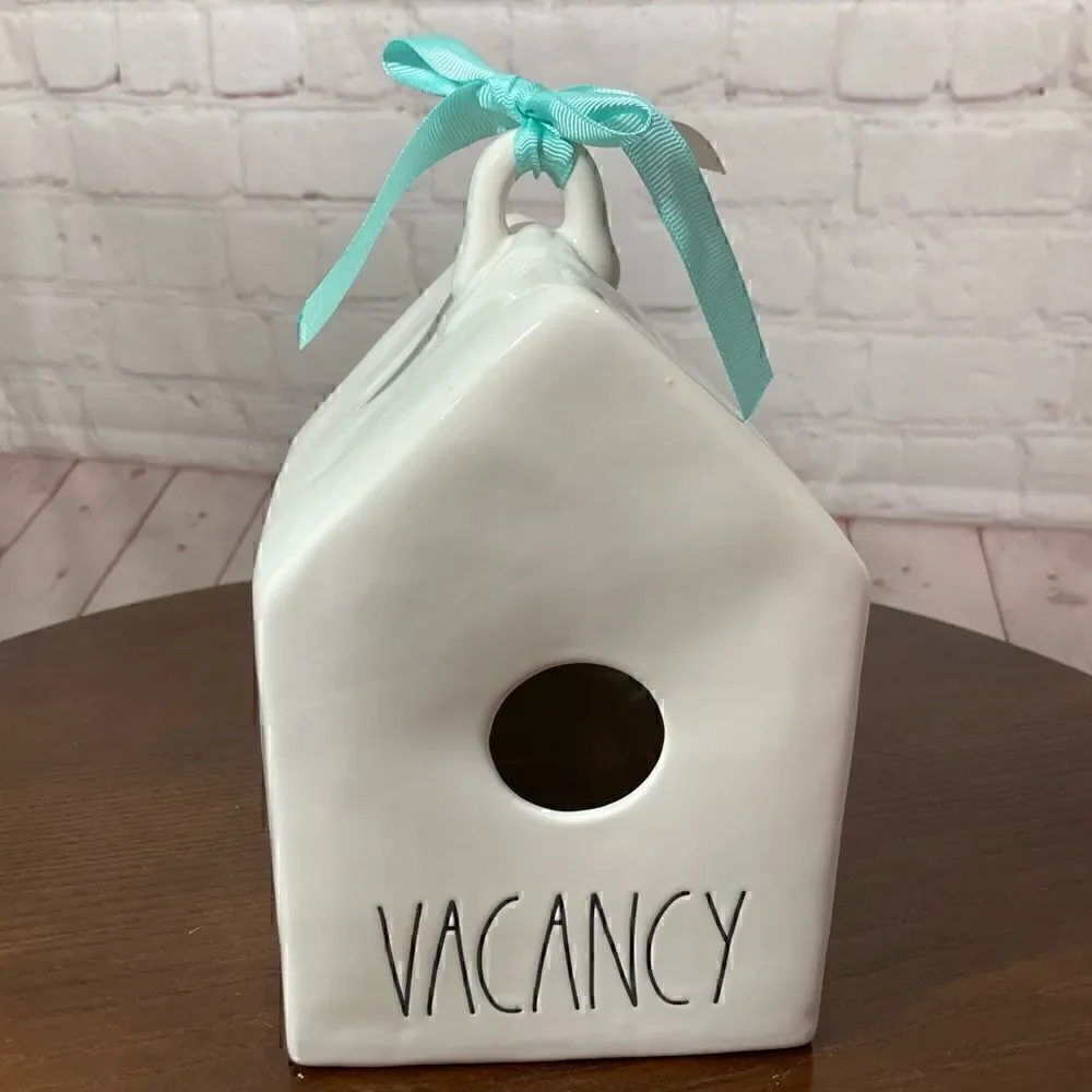 RAE DUNN COLLECTIBLE birdhouse “Vacancy”